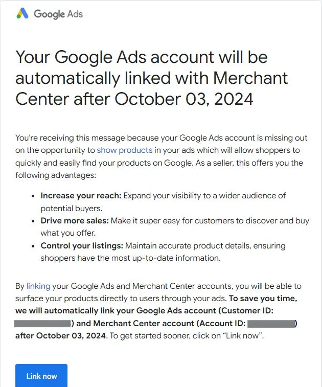 Google Ads merchent center