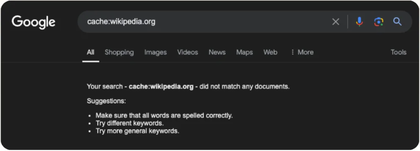 google remove cache