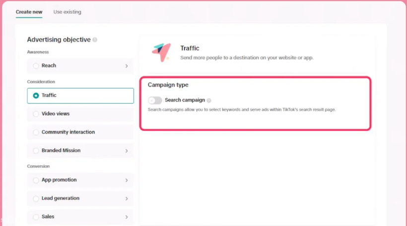 tik tok search campaign